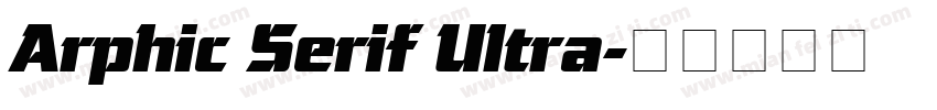 Arphic Serif Ultra字体转换